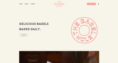 Screenshot of The Bagel Hole - Modernized a WordPress site for a coffee shop by containerizing the stack, migrating the server, and